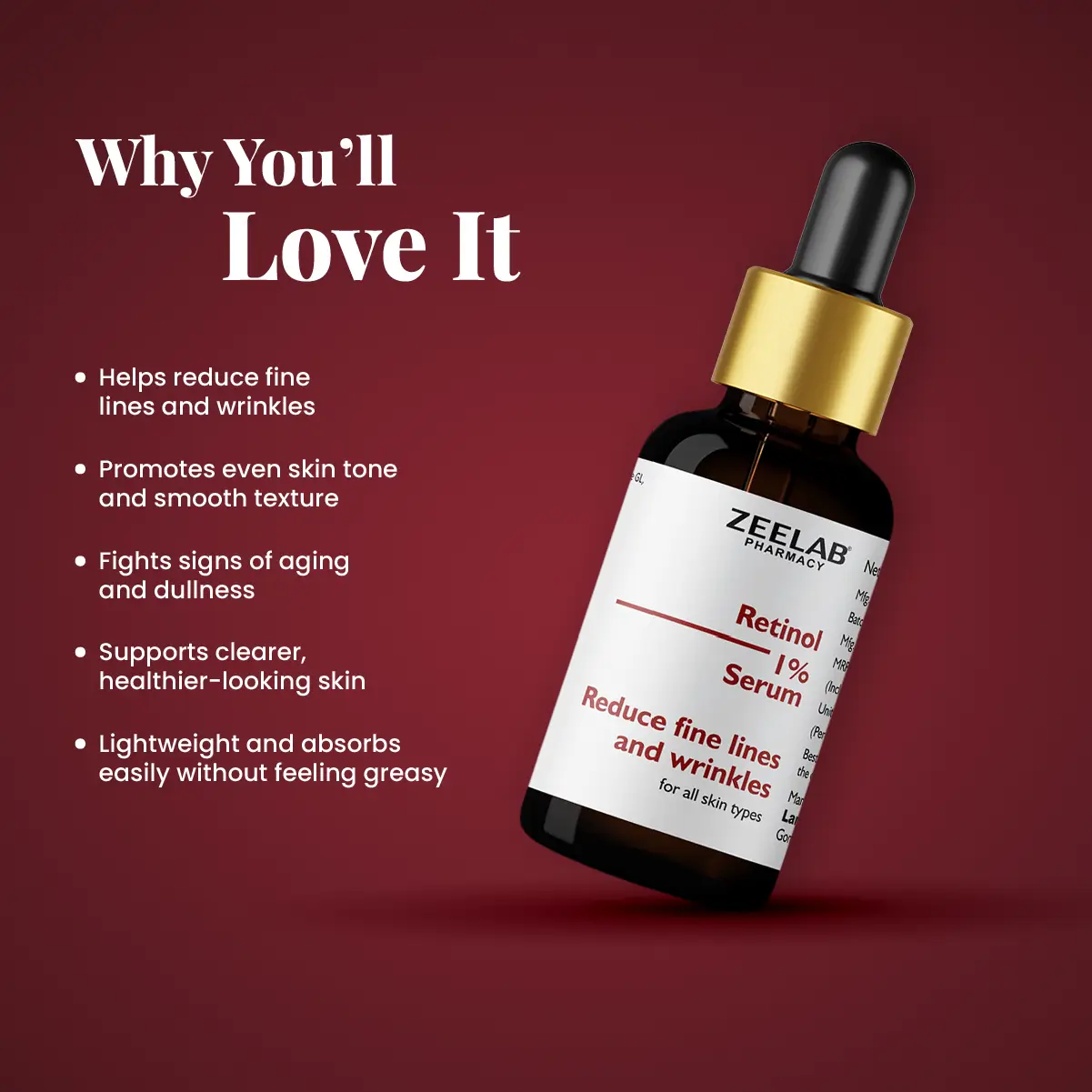 Zeelab Retinol 1% Face Serum